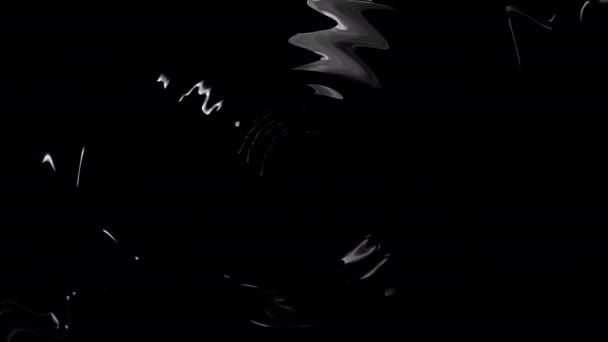 Abstract Black White Fluid Flow Circle Wave Transition Background Visual — ストック動画