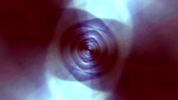Tunnel Hypnotique Abstrait Transformation Géométrique Multicolore Boucle Transparente Lueur Longue — Video