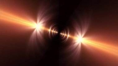 Soyut parlak altın ışıklı ışık tüneli dönüş döngüsü. 4K 3D fütüristik ağ tüneli döngüsü oluşturuluyor. Techno için Lights Wall Motion Grafik döngüleri, VJ DJ döngüsü, müzik sahnesi gösterisi, başlık, giriş, fon.