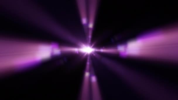 Fondo Abstracto Con Brillo Óptico Púrpura Rayas Luz Lazo Rotación — Vídeo de stock