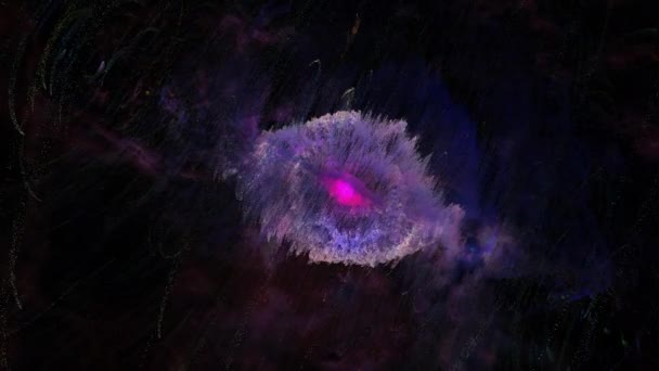 Artă Abstractă Ilustrație Zbor Spațial Explorare Spațiu Adânc Călătorie Nebuloasa — Videoclip de stoc