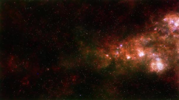 Space Flight Outer Space Exploration Travel Small Magellanic Cloud Galaxy — Video Stock