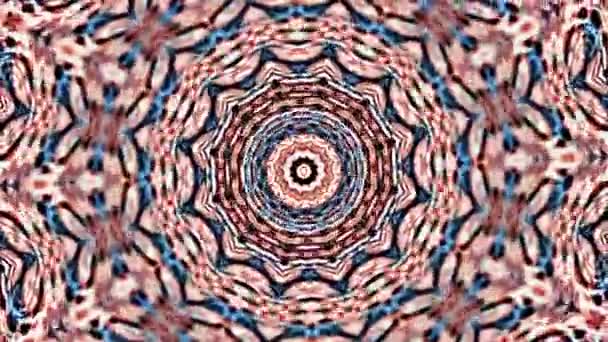 Magnifique Animation Art Abstrait Mandala Psychothérapie Boucle Sans Couture Kaléidoscope — Video