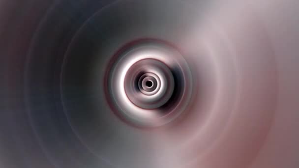 要旨リングトンネル背景多色金属クロムは 層円と反射光効果を持つラウンドフレームを輝きます 3Dシームレスループ催眠回転光る輝きは金属トンネルを反映 — ストック動画