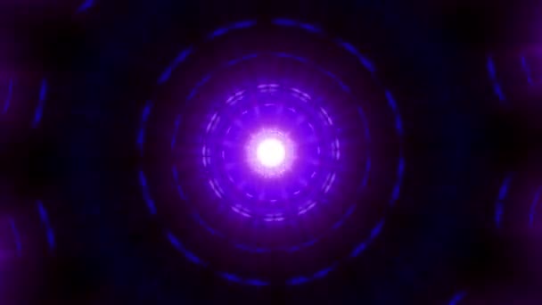Fraktal Tasarımı Neon Mor Kaleydoskop Dizilimli Arkaplan Hareketi Soyut Mandala — Stok video