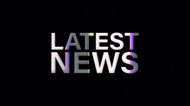 4K 3D LATEST gümüş kelime başlığı döngü hatası etkisi olan metin parlayan ışık döngüsü ile QuickTime Alpha Channel ProRes 4444 kullanılarak izole edildi. Son Haber hatası metin döngüleme elementi kavramı.