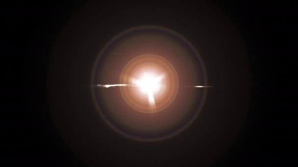 Lente Ottica Brillante Flare Lampeggia Tremolante Scoppio Transizioni Titoli Sovrapposizioni — Video Stock