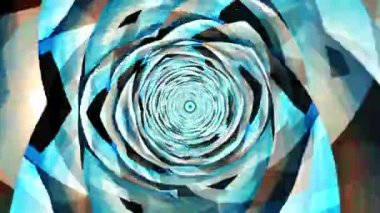4K 3D kusursuz döngü dinamik yeşil mavi fütüristik teknoloji girdap portal döndürme animasyonu. Fraktal tasarım spiral hareketli soyut hipnotik siber uzay portalı VJ döngü başlık arkaplanı.