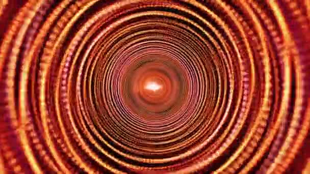 Абстрактное Искусство Концентрических Психоделических Кругов Последовательности Последовательности Движения Туннеля Плавный — стоковое видео