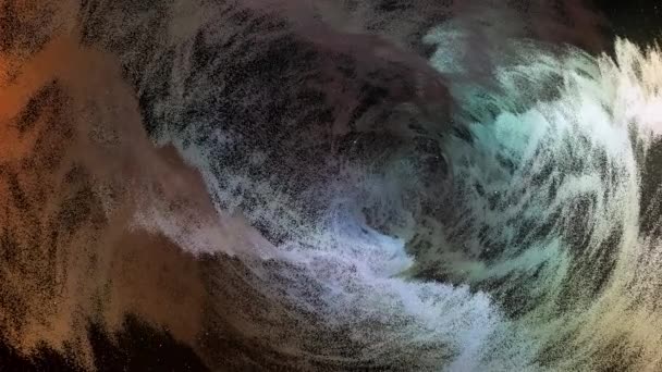 Ilustracja Tajemnicza Mgławica Chmury Gazowej Przestrzeni Kosmicznej Przekształcająca Się Czarnym — Wideo stockowe