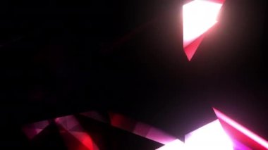 4K 3D kırmızı ışıklar yanıp sönüyor ve kusursuz bir döngü içinde parlıyor. Özgeçmiş, giriş, geçiş, sahne müzik şovu için soyut siber yüksek teknolojili geleceksel teknoloji animasyonu. VJ döngü renkli tasarım örtüsü.