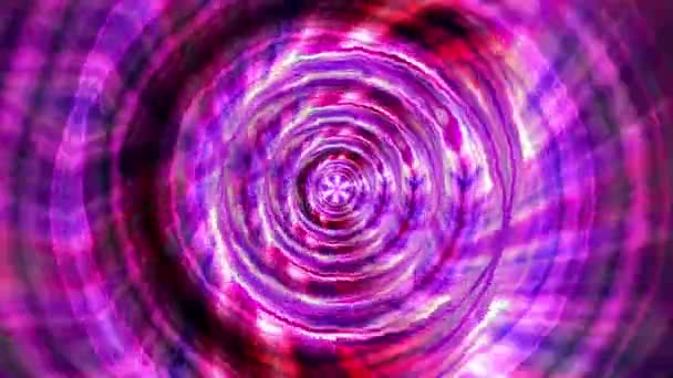 Abstraktní Růžová Psychedelická Hypnotická Smyčka Rotace Vírových Tunelů Vykreslování Iluze — Stock video