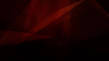 Lazer neon kırmızı gradyan düşük poligon geometrik flaş ve dikişsiz döngü içinde koyu siyah zemin üzerinde parlıyor. Şenlik konseri, müzik sahnesi soyut üç boyutlu animasyon. 4K teknoloji iş geçmişi.