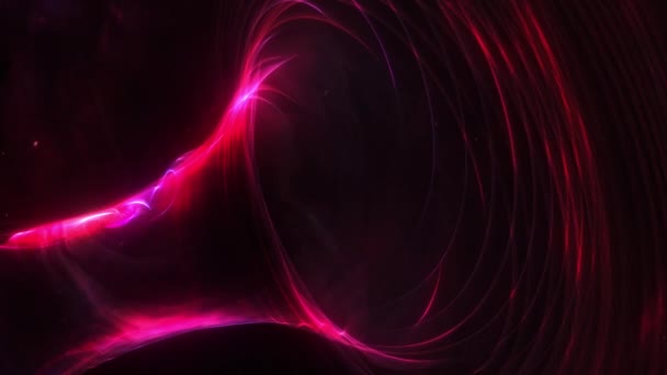 Boucle Animation Abstraite Rose Brillant Vortex Violet Dans Espace Noir — Video