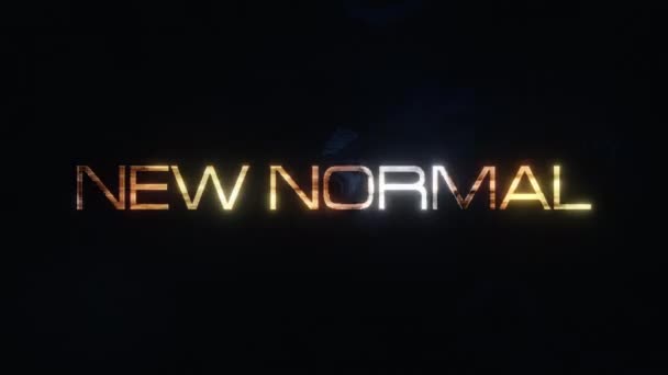 Νέο Normal Δημιουργικό Design Cinematic Title Trailer Για Covid Coronavirus — Αρχείο Βίντεο