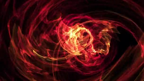 Abstracte Digitale Kunst Gloeiende Vuur Energie Achtergrond Brandende Magische Vuur — Stockvideo