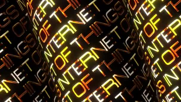 Internet Des Choses Texte Tube Motif Boucle Titre Sur Fond — Video