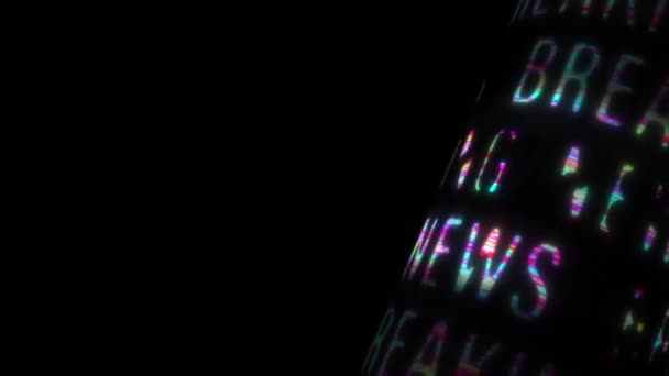 Flaş Haber Renkli Metin Efekti Boyutlu Titreşimli Tüp Animasyon Döngüsü — Stok video