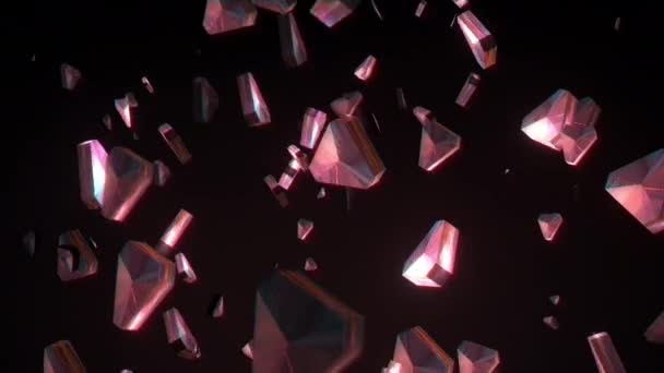 Animation Abstraite Triangle Rouge Boucle Sans Couture Mouvement Triangle Aléatoire — Video