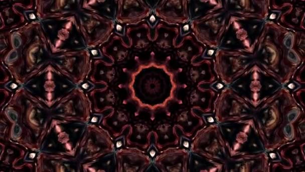 Abstraktes Mehrfarbiges Kaleidoskop Komplexer Sequenzmuster Abstrakte Bewegungsgrafik Hintergrund Für Titel — Stockvideo