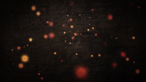 Graphiques Mouvement Lumière Bokeh Lueur Sur Fond Noir Foncé Grunge — Video