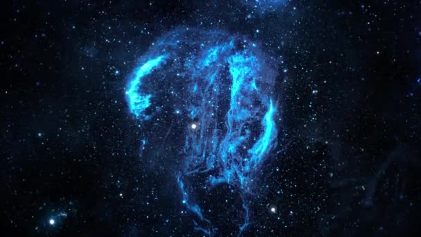Animație Fără Sudură Care Zboară Nebuloasa Din Spațiul Exterior Cunoscută — Videoclip de stoc