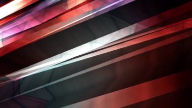 Çapraz renkli Geometrik Şekiller Metro Işık Çizgileri Desenli Hareket Arkaplanı. 4K 3D kusursuz döngü. Soyut teknoloji koyu arkaplan döngü hareketi çizgili gradyan ve çizgilerle.