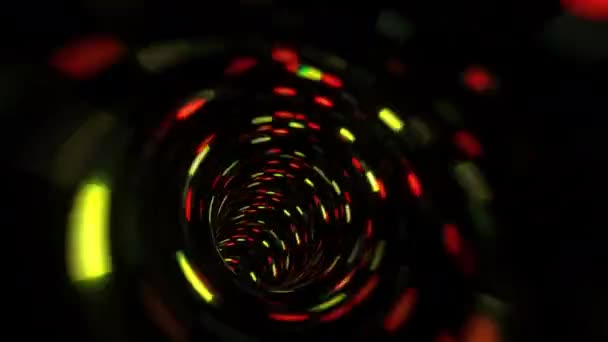Czarno Biały Efekt Rozbłysku Światła Optycznego Błyszczącymi Falami Efekt Rotacji — Wideo stockowe