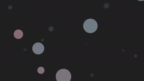 Krásné Plovoucí Pohybující Pastel Zářící Bokeh Bubliny Světla Bezešvé Smyčka — Stock video