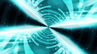 Büyük ekran ve Arkaplan kullanımı için 4K 3D Soyut Mavi Neon Işık Dijital Döngüsü Dönüşümlü Arkaplan oluşturma. Meditasyon, yoga, rahatlama, gevşeme, VJ döngü müziği için Kaleydoskop deseni.