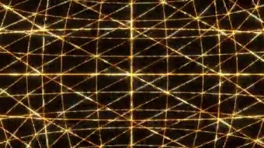 Soyut ışıltılı ağ küre dönüş döngüsü hareketi izole edildi. 4K 3D kusursuz döngü dijital bilim kurgu topu efekti elementi ve siyah arkaplan. 