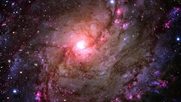 Vesmírná Cesta Přes Startovní Pole Spirální Galaxie M83 Southern Pinwheel — Stock video