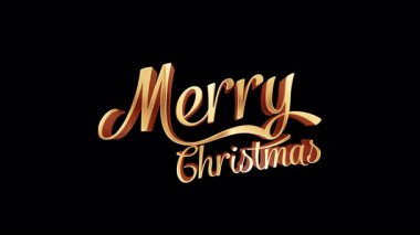 Mutlu Noeller. Altın metin, siyah soyut arka plan üzerinde ışık efekti yansıtıyor. Şeffaf birleşim için izole edilmiş alfa kanalını içerir. Apple ProRes 4444 'te İhraç Edildi