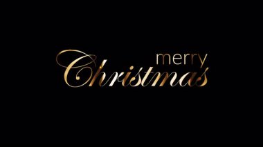Mutlu Noeller altın metin ışık efekti animasyonu. Şeffaf birleşim için izole edilmiş alfa kanalını içerir. Apple ProRes 4444 'te İhraç Edildi
