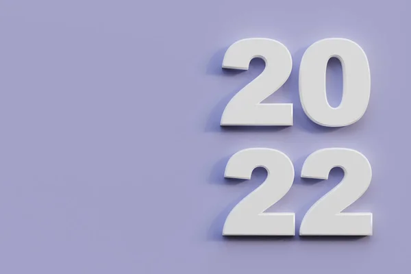 Números 2022 Sobre Fondo Claro Bandera Feliz Año Nuevo 2022 Imagen de archivo