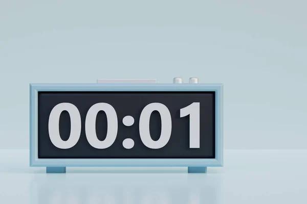Reloj Despertador Electrónico Con Grandes Números Ilustración Renderizado — Foto de Stock