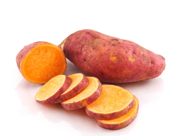 Sötpotatis bit av isolerade Stockbild