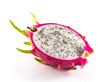 Beyaz arkaplanda Ejder Meyvesi.