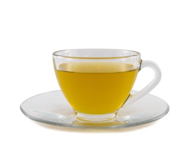 beyaz zemin üzerine yeşil çay Kupası