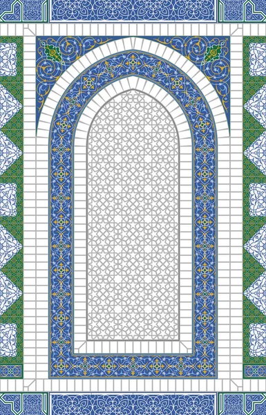 Œuvres Art Sans Couture Éléments Architecture Traditionnelle Moyen Orient Conception — Image vectorielle