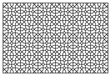 Lazer kesme şablonu. Dekoratif Panel. Orta Doğu Geometrik Deseni.