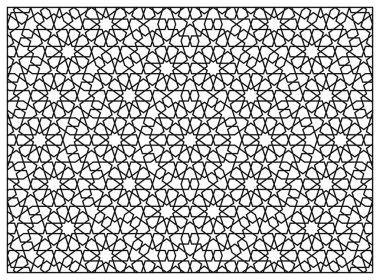 Lazer kesme şablonu. Dekoratif Panel. Orta Doğu Geometrik Deseni.