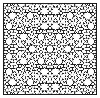 Lazer kesme şablonu. Dekoratif Panel. Orta Doğu Geometrik Deseni.