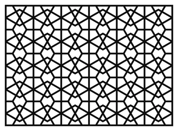 Šablona Pro Řezání Laserem Dekorativní Panel Geometrický Vzorec Středního Východu — Stockový vektor