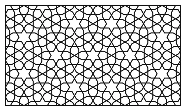 Laser Cutting Template Panel Dekoratif Pola Geometrik Timur Tengah - Stok Vektor