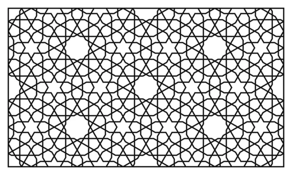 Lasersnijsjabloon Decoratieve Panel Geometrische Patronen Het Midden Oosten — Stockvector