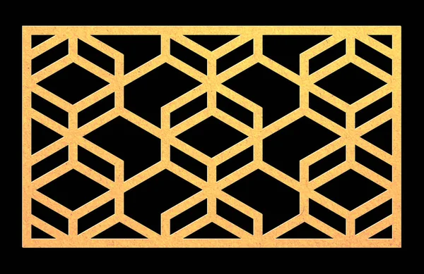 Lazer kesme şablonu. Dekoratif kafes. Orta Doğu Geometrik Deseni.