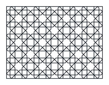 Lazer kesme şablonu. Dekoratif kafes. Orta Doğu Geometrik Deseni.