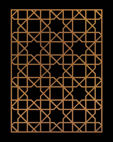 Plantilla Corte Por Láser Red Decorativa Patrón Geométrico Oriente Medio — Archivo Imágenes Vectoriales