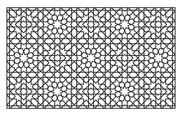 Lasersnijsjabloon Decoratief Rooster Geometrische Patronen Het Midden Oosten — Stockvector